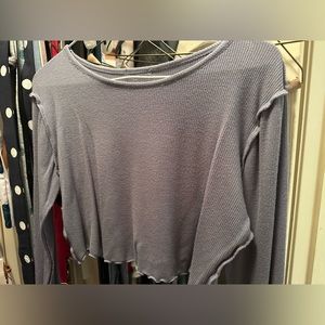 Purple cropped shirt buy 3/15